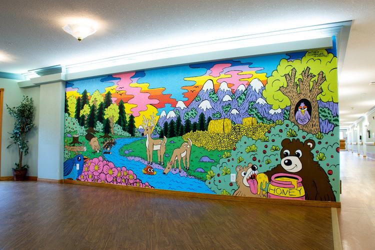 Creating a vibrant neighbourhood, indoors.